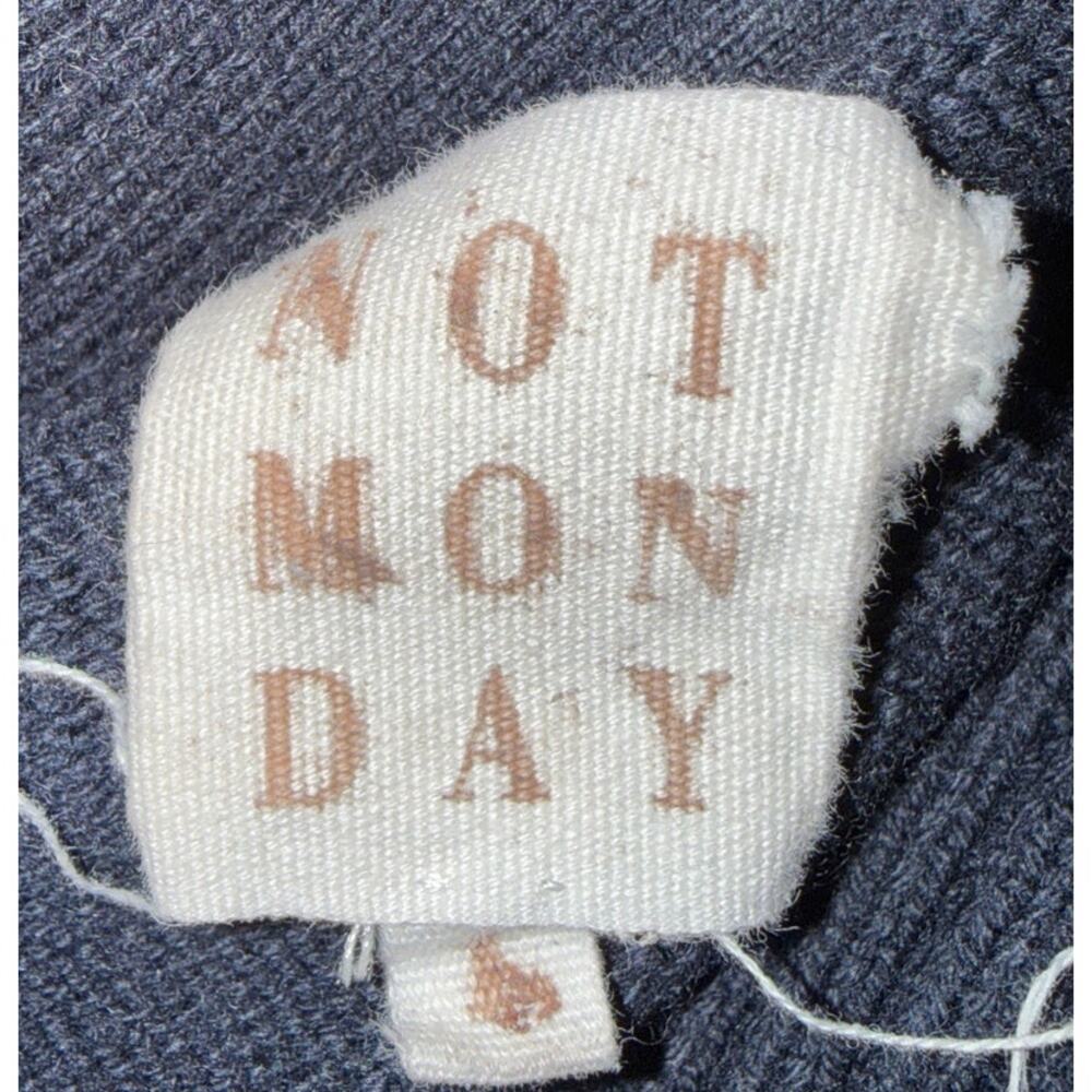 Not Monday Sacha Boyfriend Varsity Cardigan Sweater, Navy, Women's XL - Picture 6 of 6